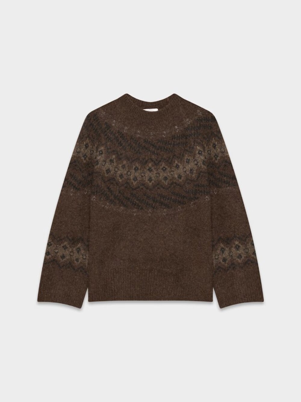 Aritzia Wilfred Harlow Sweater Fair Isle Wool Blend XS Oversized